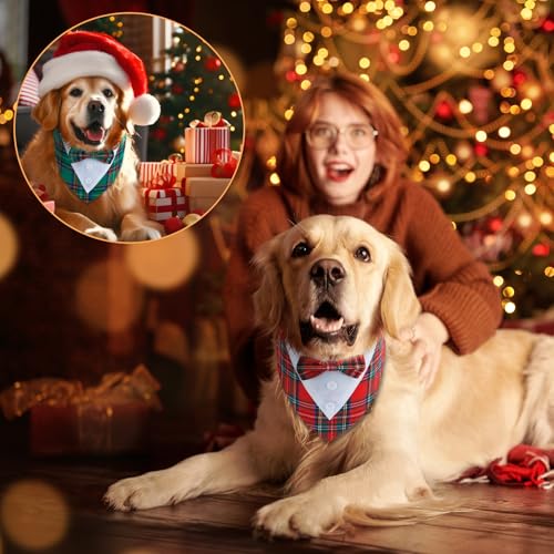 2 Pcs Christmas Dog Tuxedo Outfit Q211407