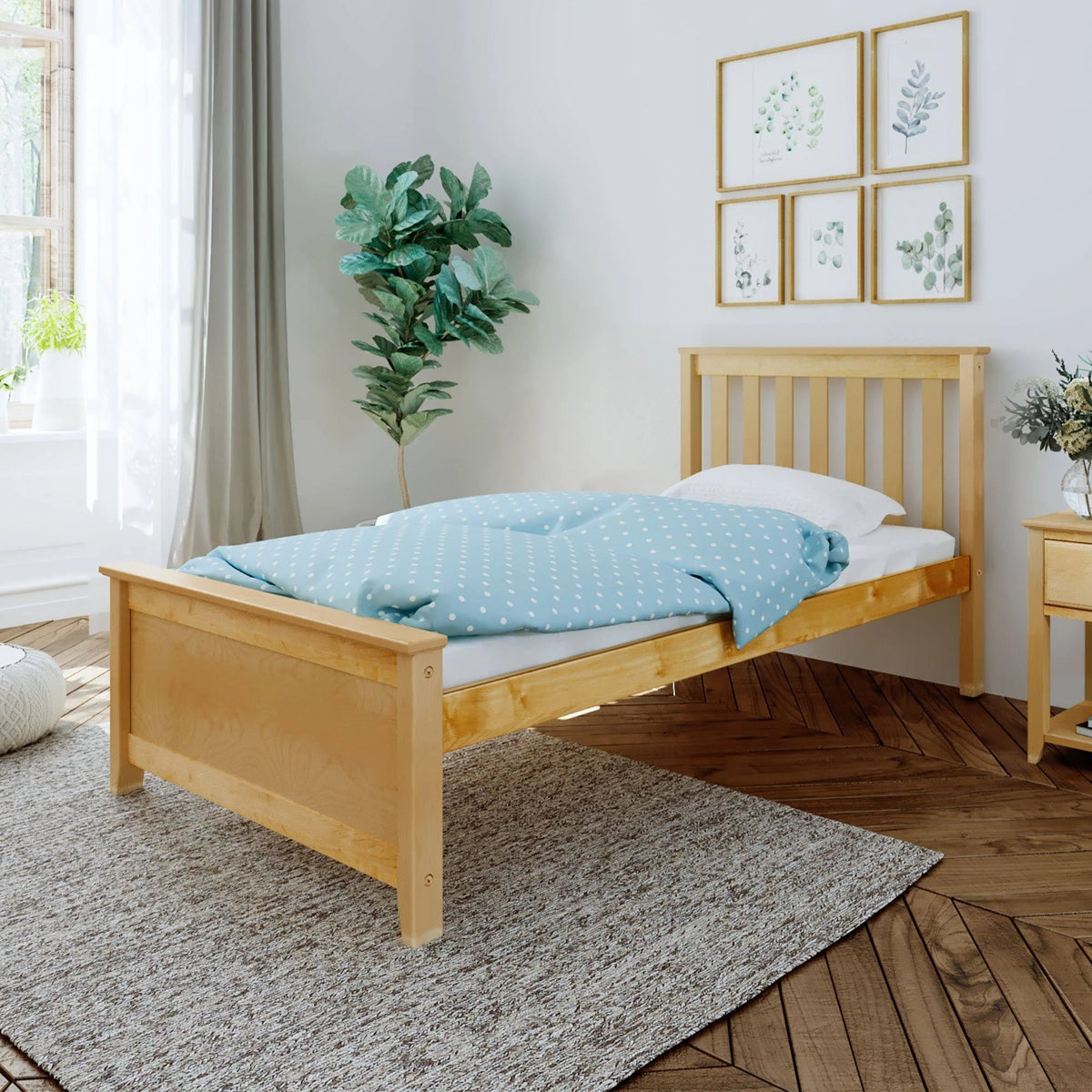 Solid Wood Twin-size Bed H290