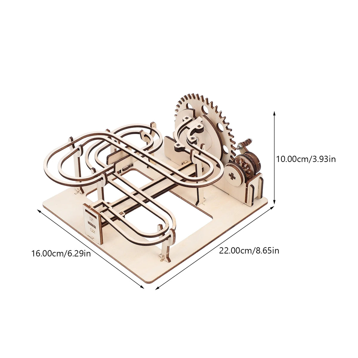 3D Wooden Puzzles Marble Run Set DIY Roller Coaster Toys Mechanical Model V37024