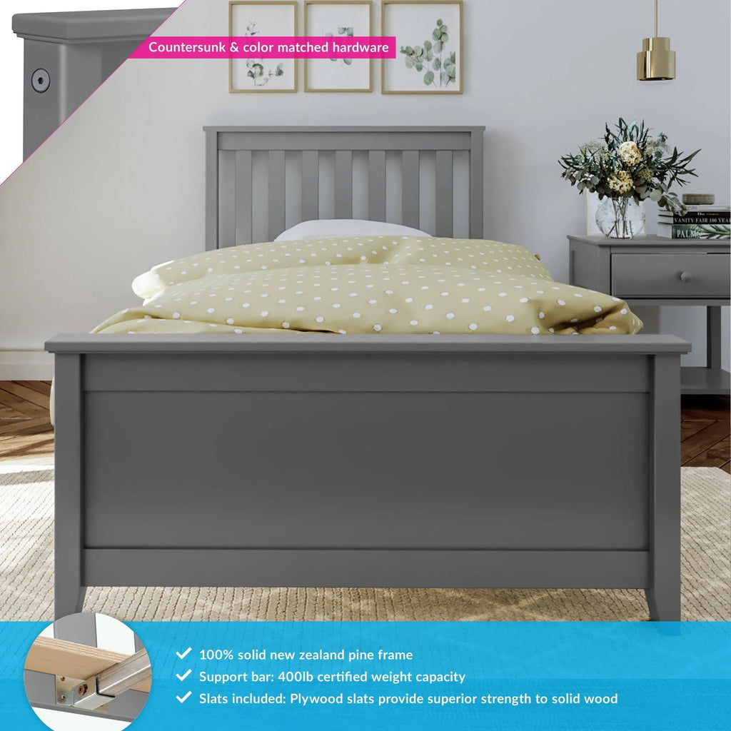 Solid Wood Twin-size Bed H290