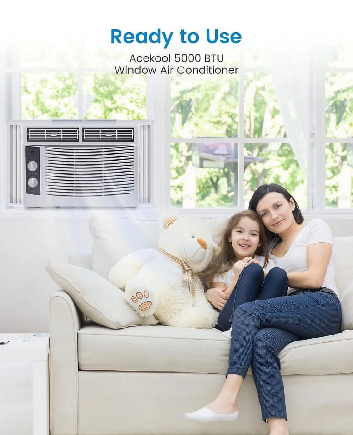 5000 BTU Window Air Conditioner with Reusable Filter I7929