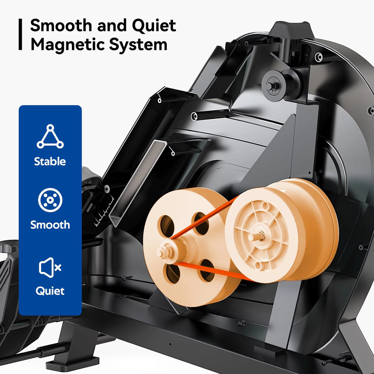 Magnetic Rowing Machine 14 Levels 350 LBS with LCD Monitor U71591