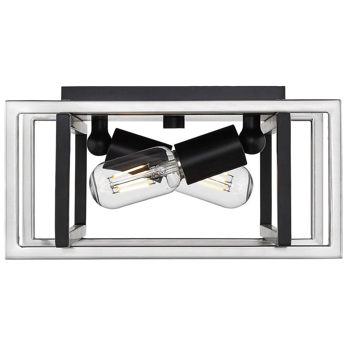 Black Two Light Flush Mount G41759