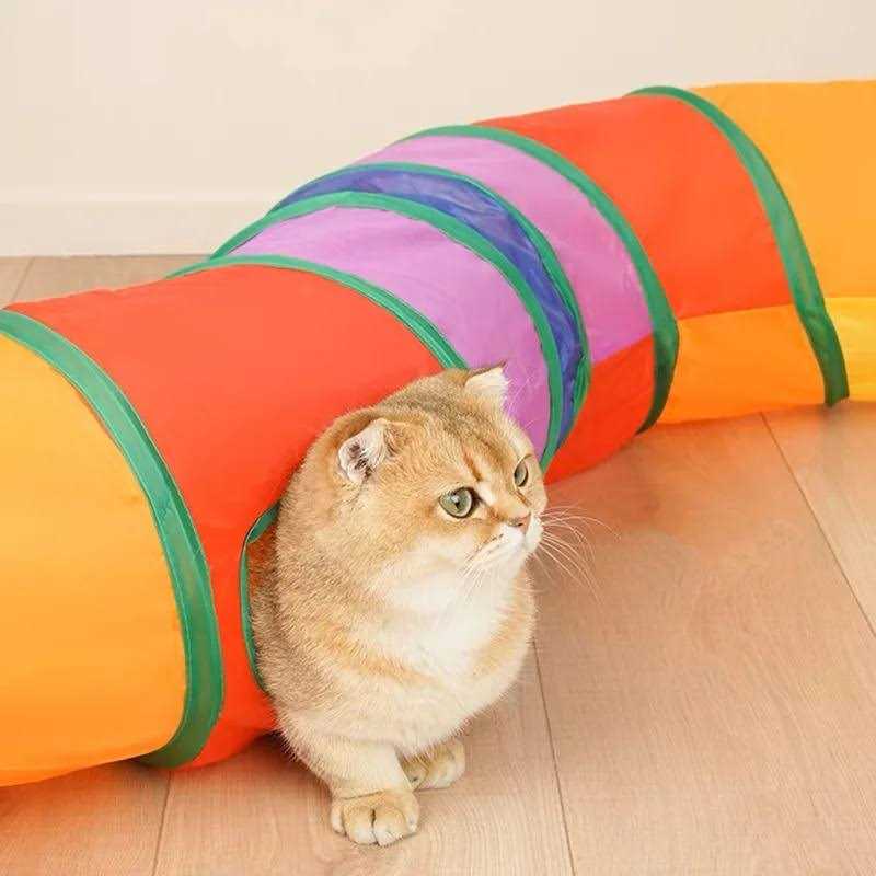 Cat Toy Tunnel and Cubes Bundle Interactive Collapsible Playground Z736