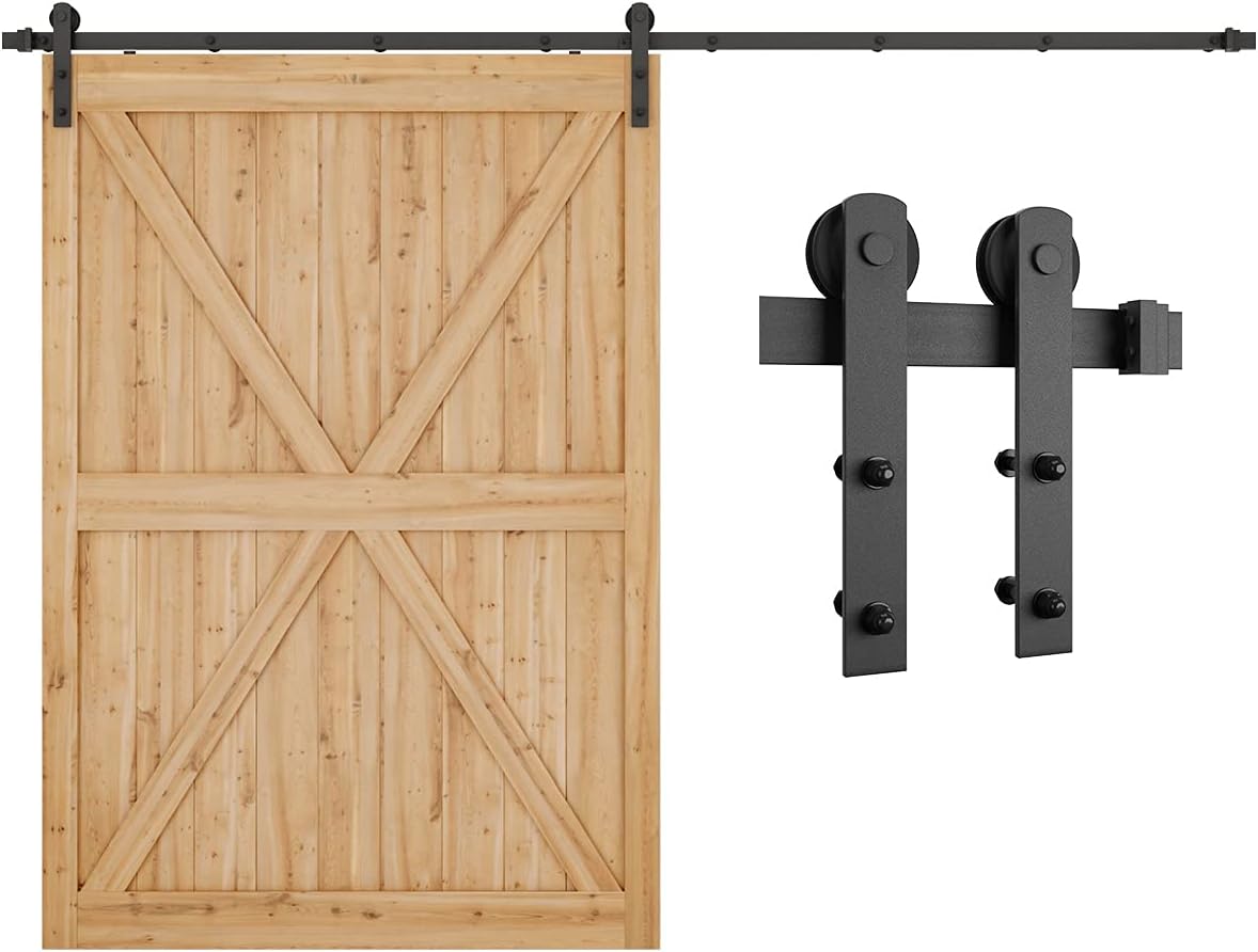 11ft Heavy Duty Sliding Barn Door Hardware Kit T4790