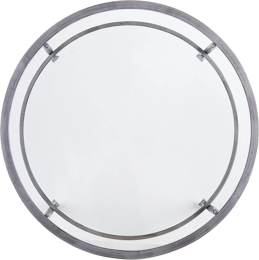 Metal & Glass Round 2-Tier Coffee Table N35155