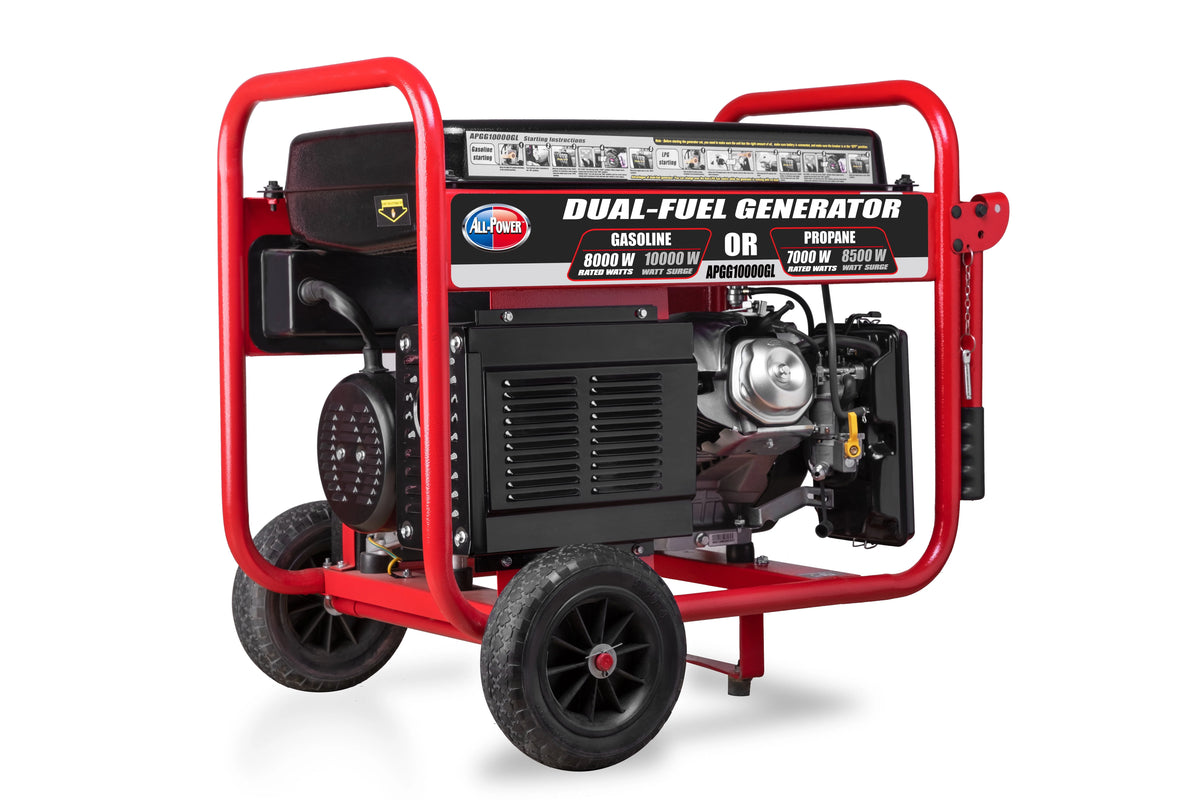 10000 Watt Dual Fuel Portable Generator with Electric Start P49180