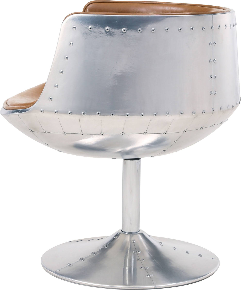 Distressed Caramel Swivel Chair P949