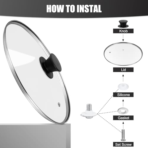 10 Inch Tempered Glass Pot Lid with Heat Resistant Handle R955519