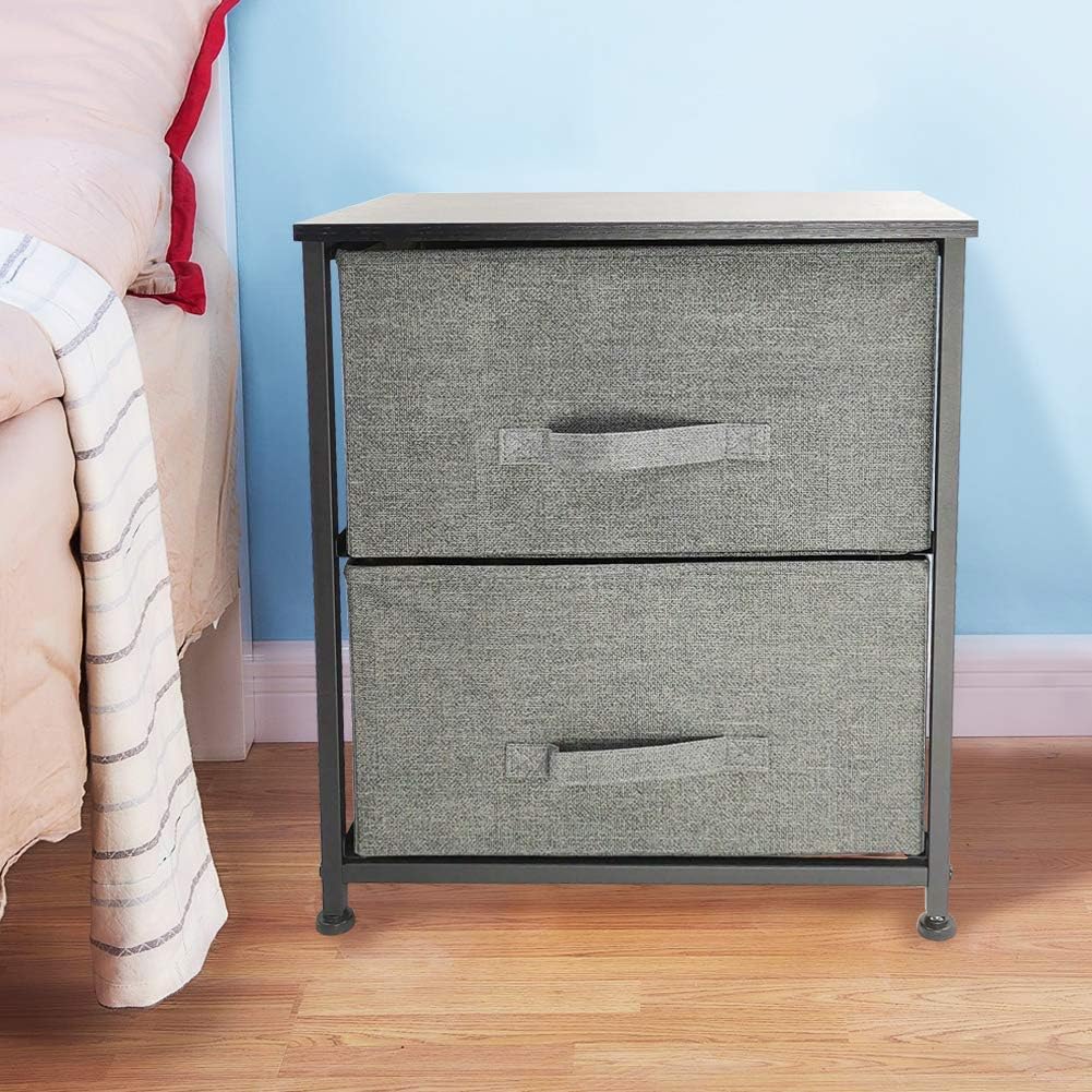 Gray 2 Drawer Fabric Storage Dresser K235