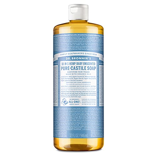 Pure-Castile Liquid Soap (Baby Unscented, 32 ounce) D19059