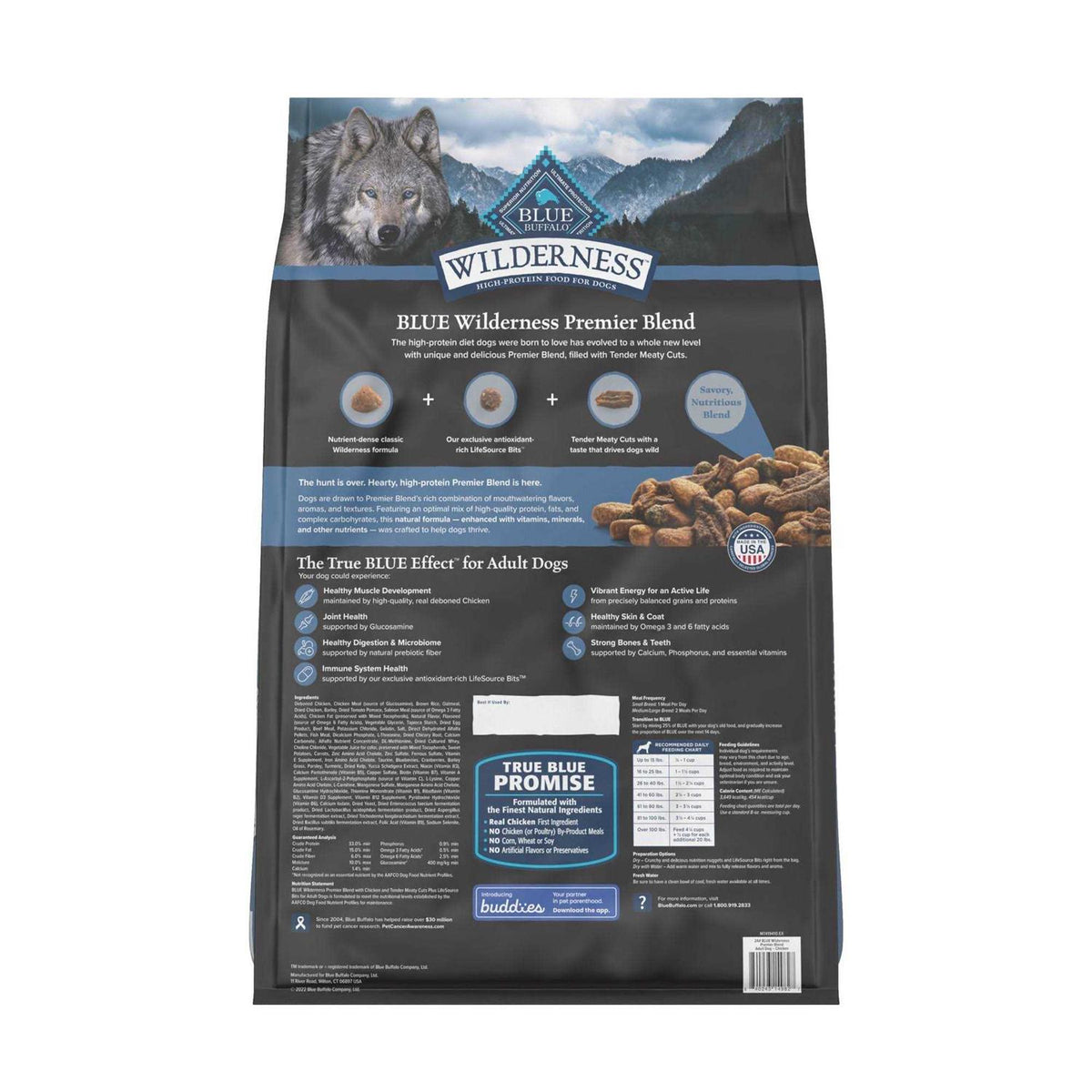 Blue Buffalo Wilderness Chicken Dry Premier Blend Adult Dog Food R49359