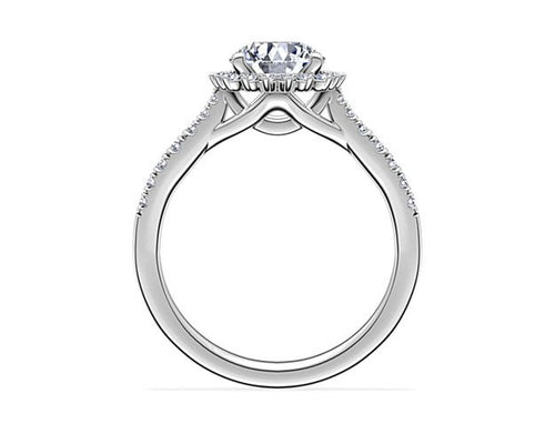 14K White Gold Diamond Engagement Ring W19731