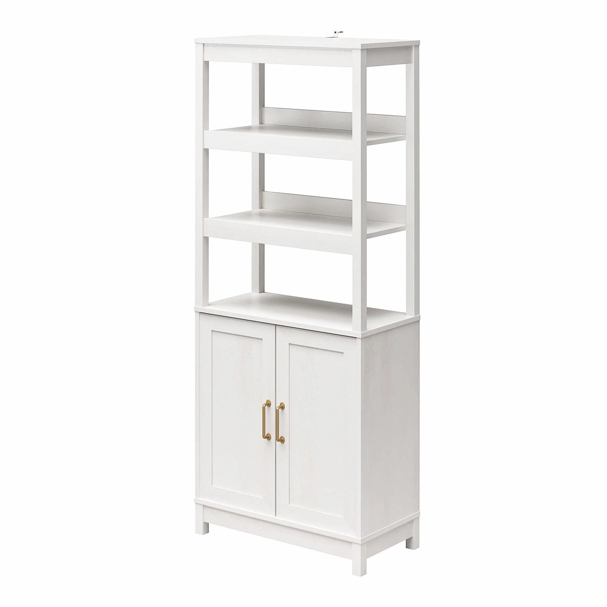 2 Door Ivory Oak Bookcase P9757