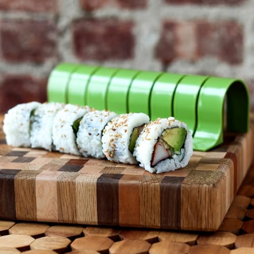 Sushi Making Kit with 2 Roll Cutters, Chopstick Trainers, Triangle Onigiri Molds F866