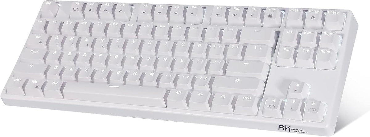 87 Keys White LED Backlight Tenkeyless Bluetooth Mechanical Keyboard Q551870