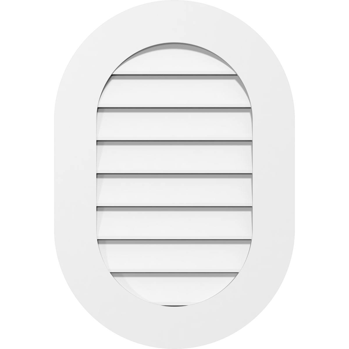 Vertical Round Ended Surface Mount PVC Gable Vent H306517