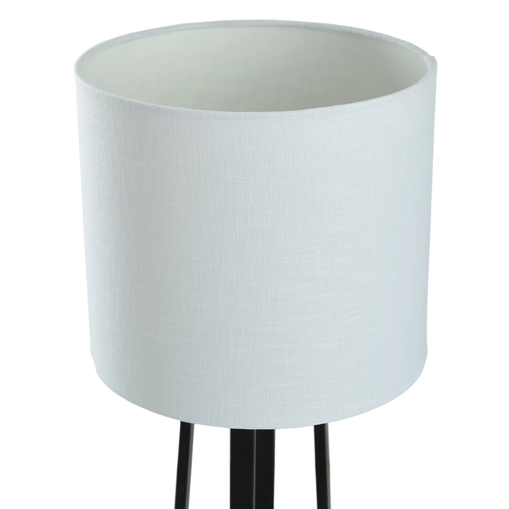 Matte Black Table Lamp with Drum Shade I152228