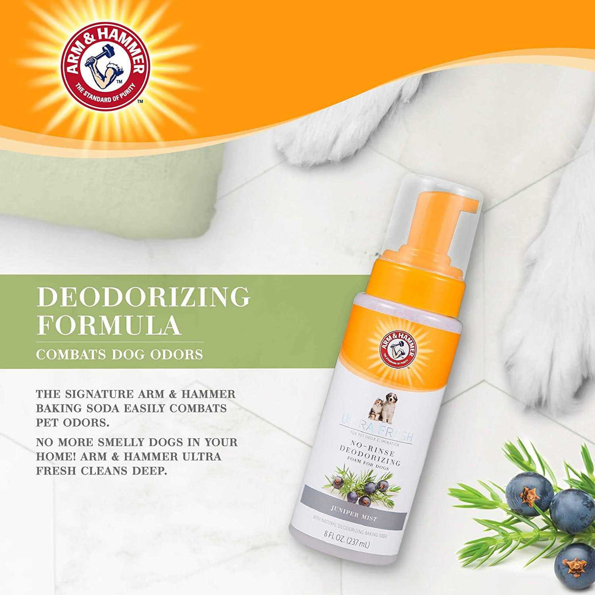 No Rinse Deodorizing Foam for Dogs O50555