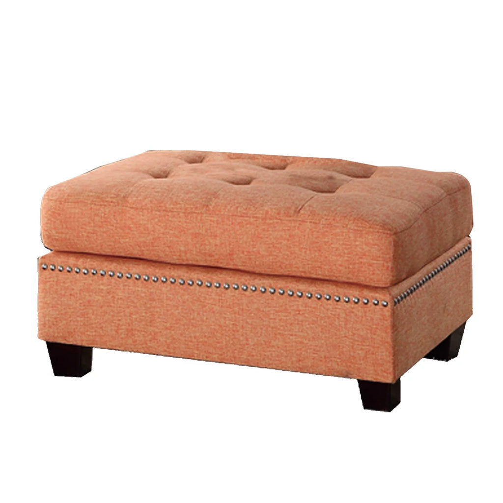 Orange 3 Piece Polyfiber Sectional Set S9015