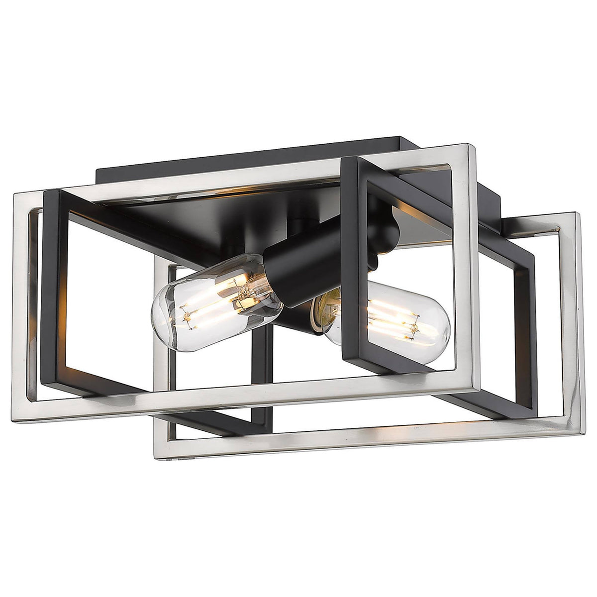 Black Two Light Flush Mount G41759