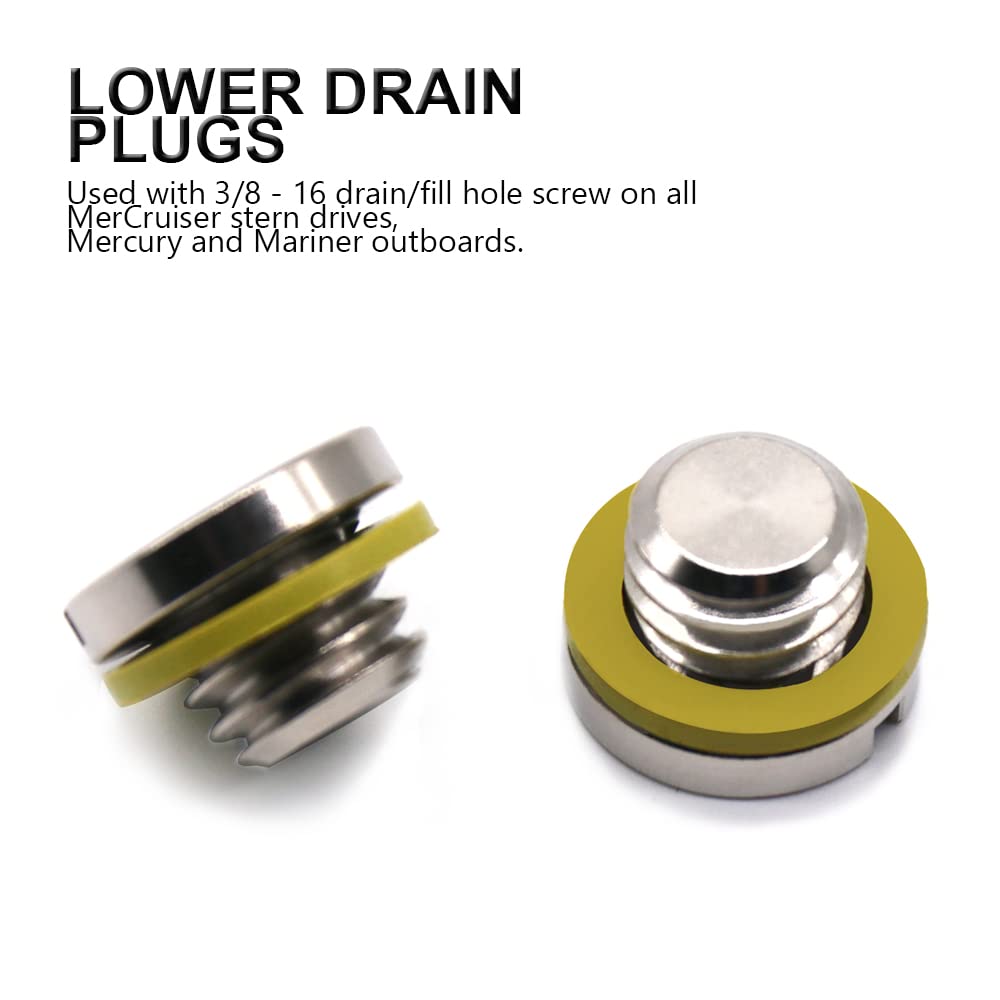 Lower Unit Oil Drain Plug Gearcase Screw & Gasket J406