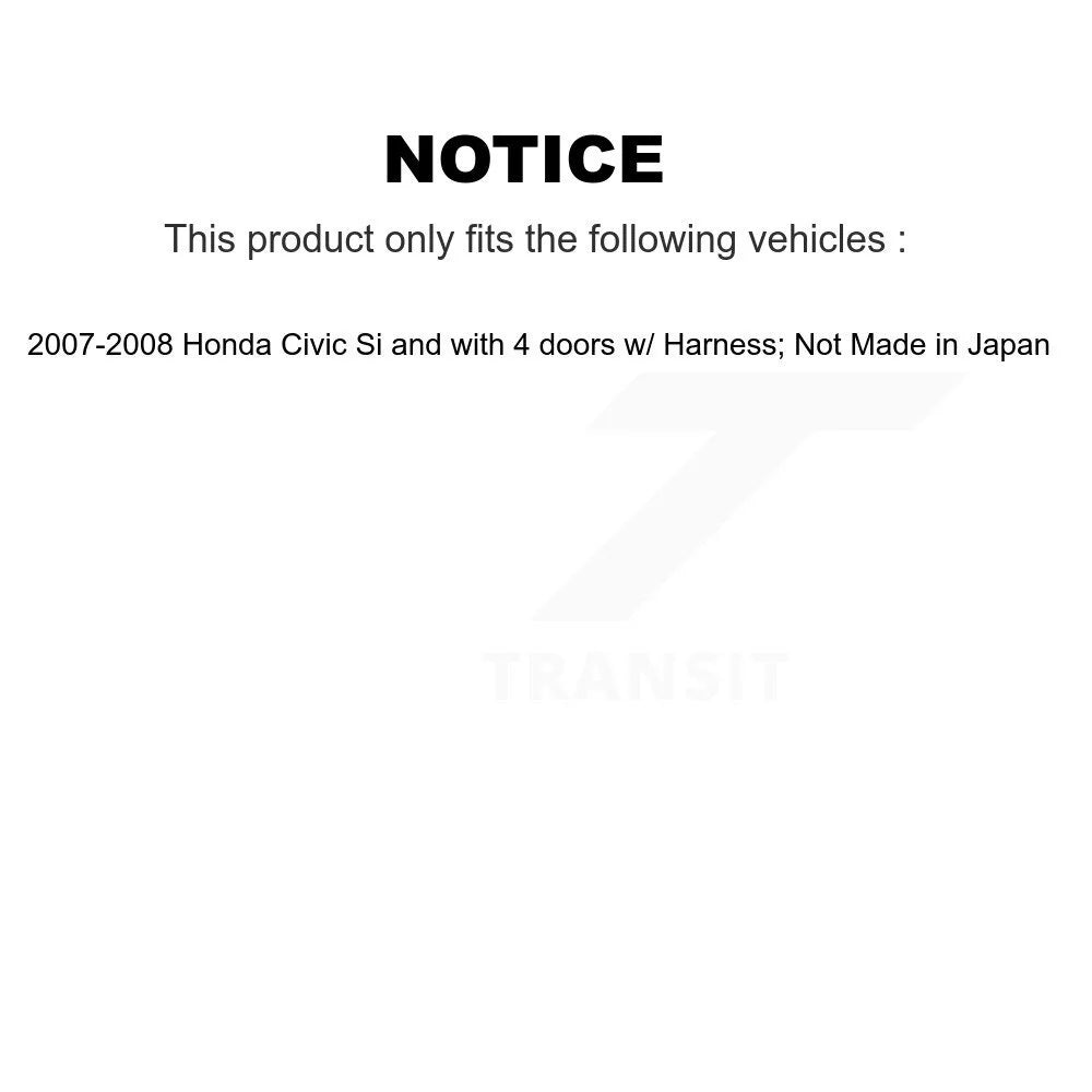Front Wheel Bearing And ABS Sensor Kit For 2007-2008 Honda Civic Si V946