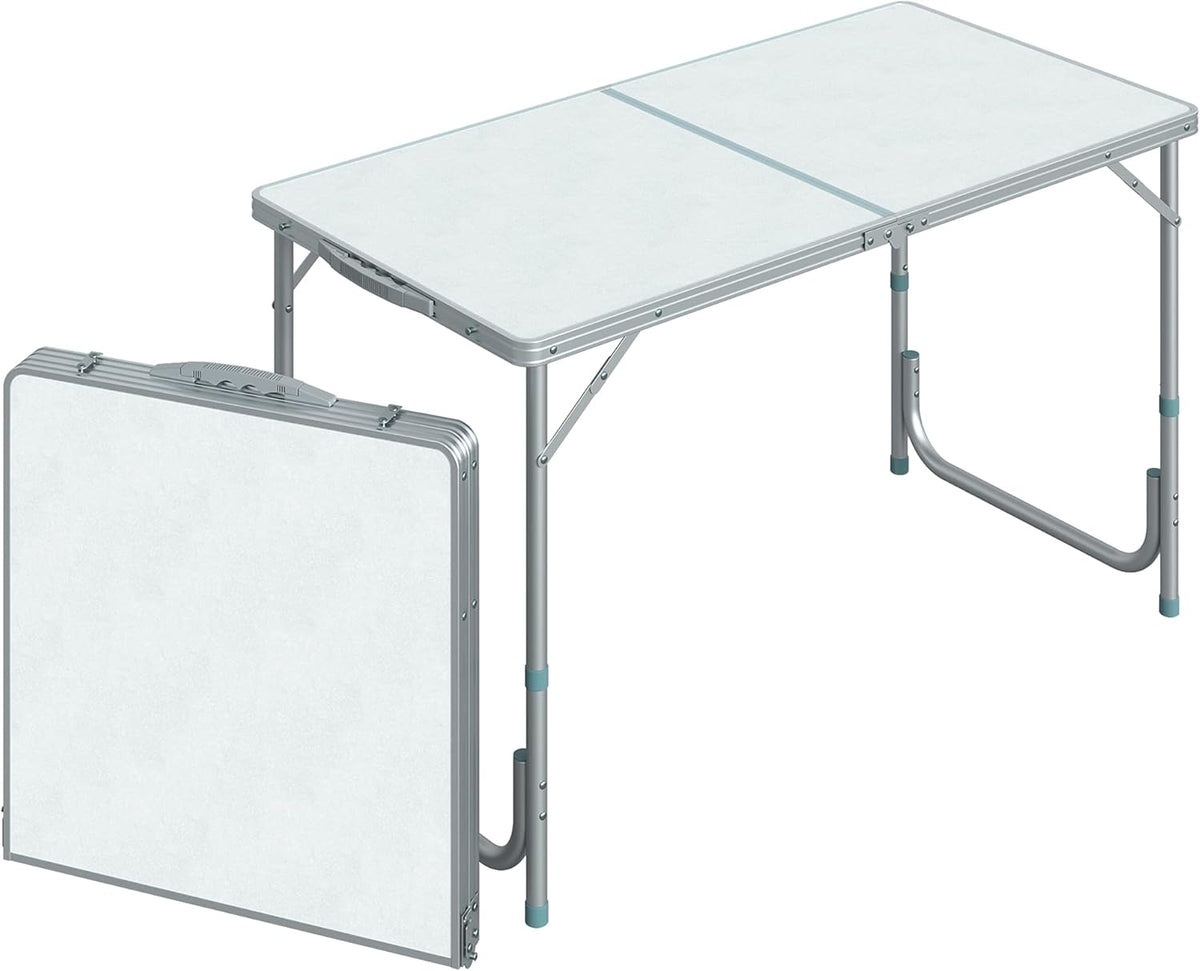 47 Aluminum Lightweight Portable Height Adjustable Camping Table with Carry Handle V553