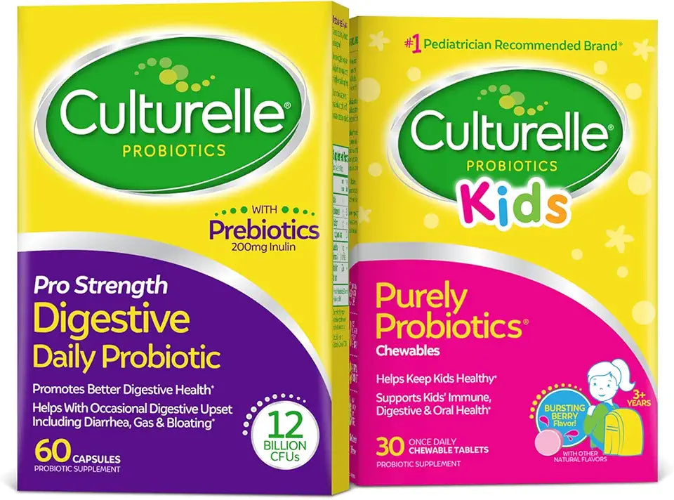 Daily Probiotic Capsules and Chewables Digestive Immune Support Gluten Free M2514