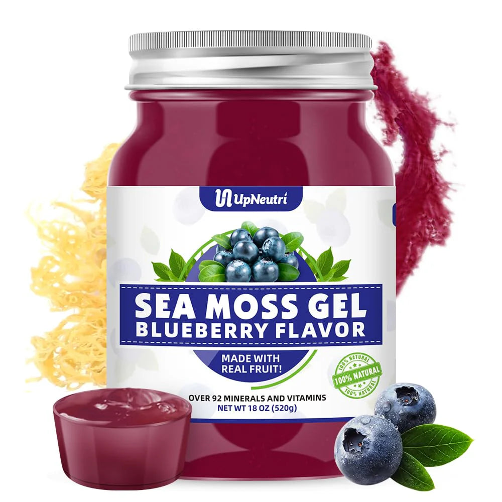 Wildcrafted Irish Sea Moss Gel 18 OZ Blueberry Flavor H880