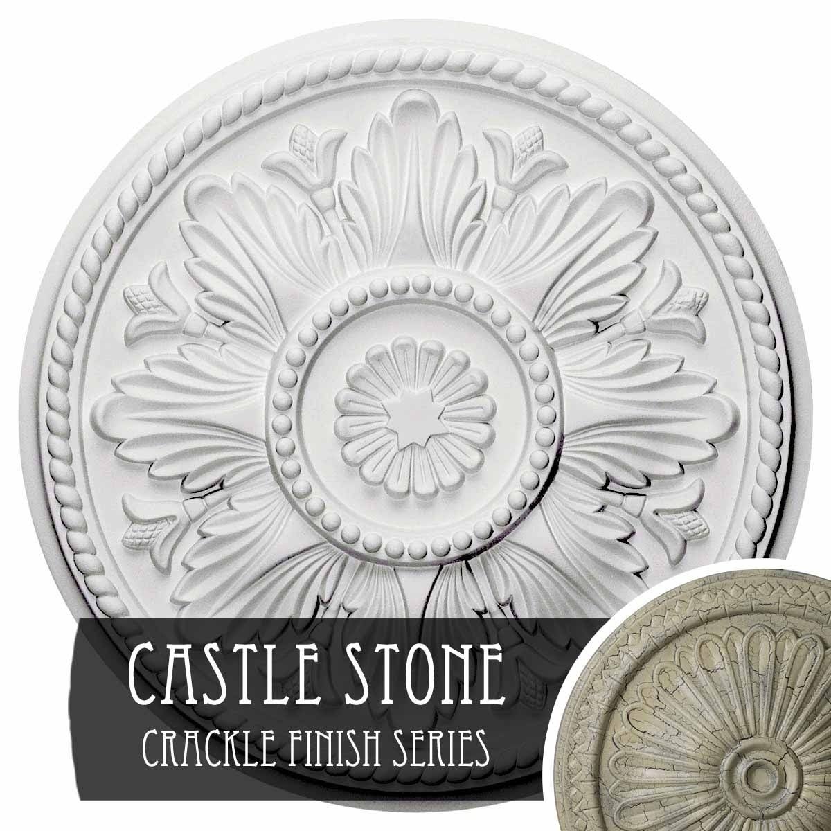 18x22OD x 1 3/4x22P Hand-Painted Ceiling Medallion E421757
