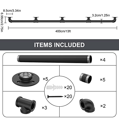 Black Iron Pipe Handrail (3ft) G7020