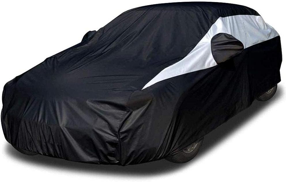 Jet Black Poly 210T Car Cover Pack of 2 N983