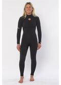 3/2 Back Zip Full Wetsuit Solid Black R339882