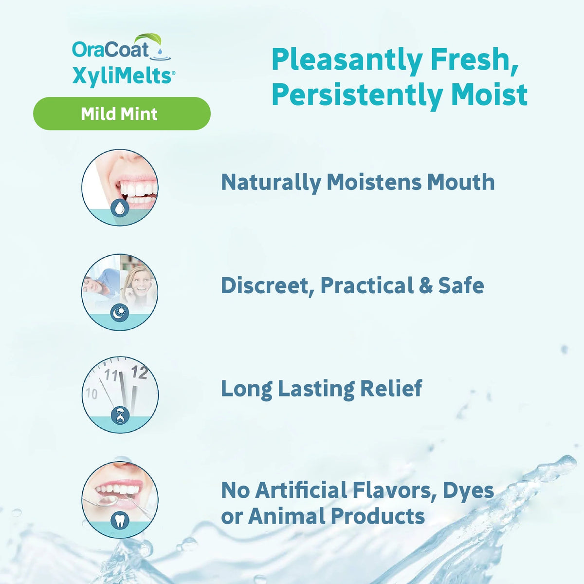 Mild Mint Xylitol Dry Mouth Melts 215 Count J32363