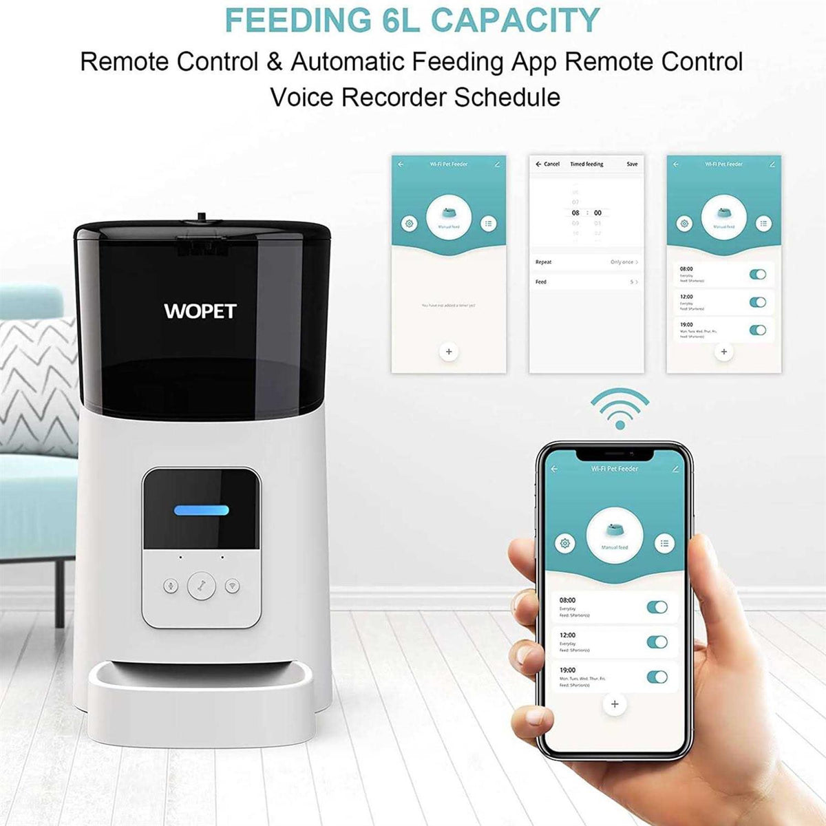 Automatic Wi-Fi Smart Cat Food Dispenser C8735