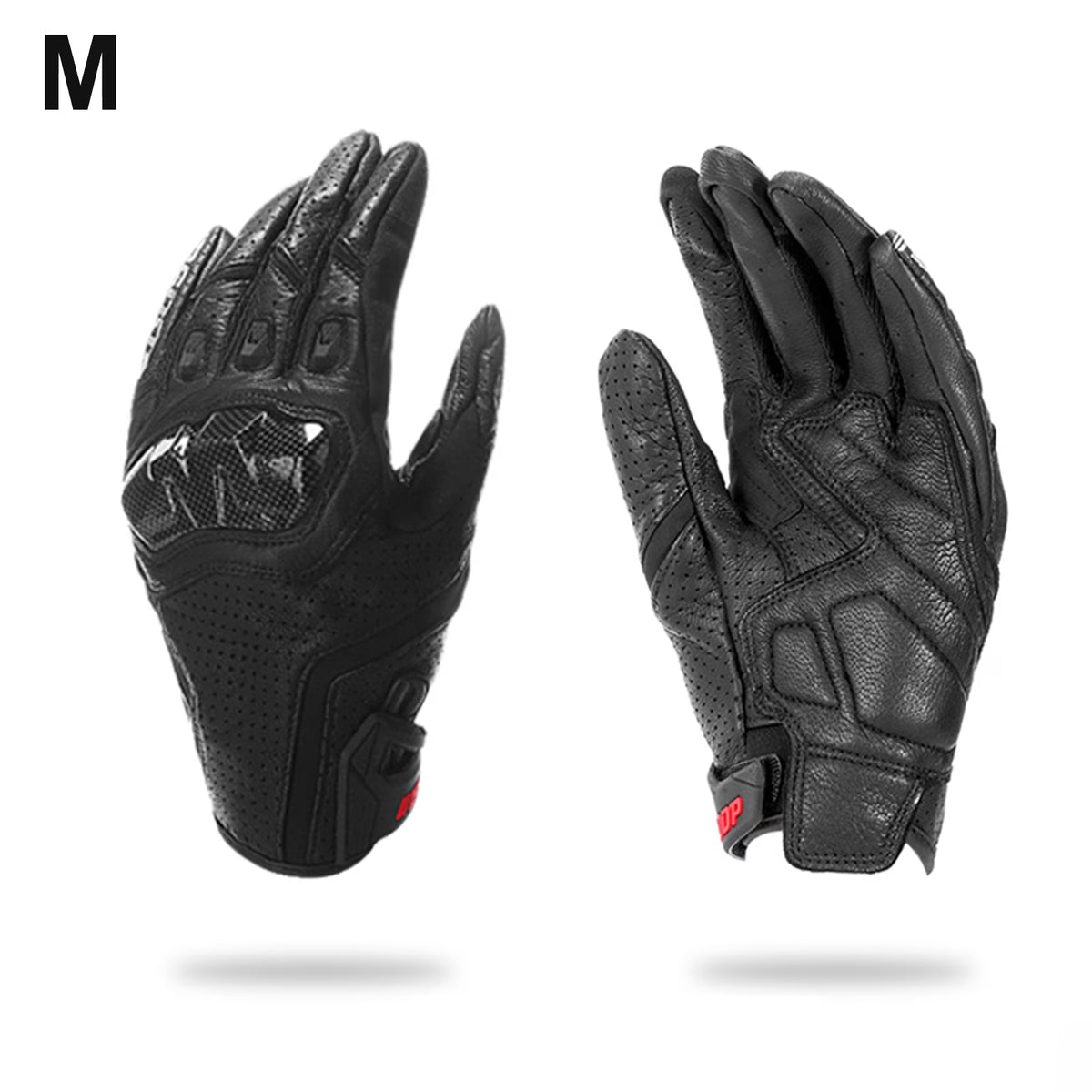 Motorcycle Gloves with Carbon Fiber Protective Hard Knuckles T406223