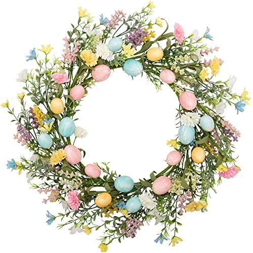 18 inch Artificial Easter Egg Wreath M7445