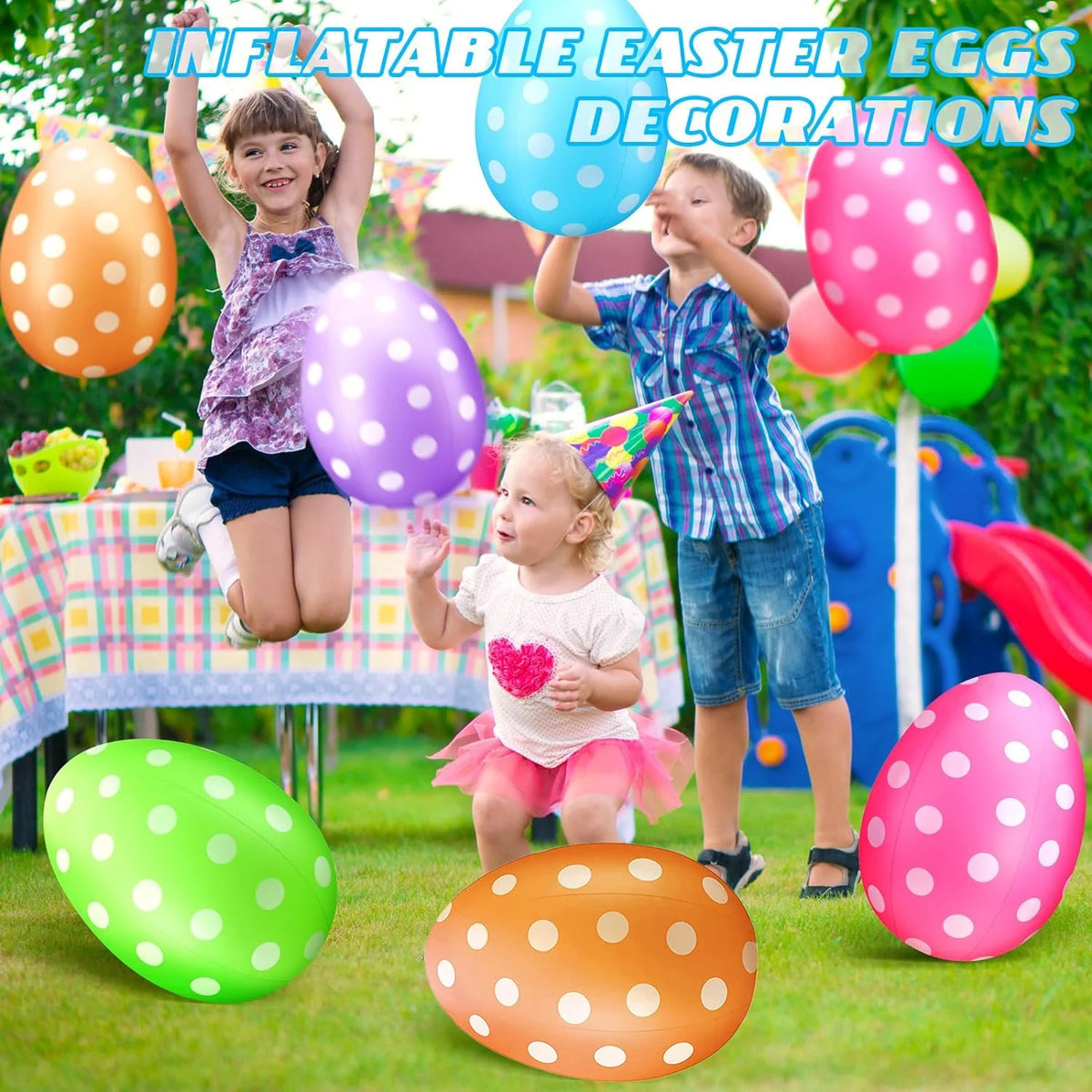 Colorful 16" Inflatable Easter Balls L2748