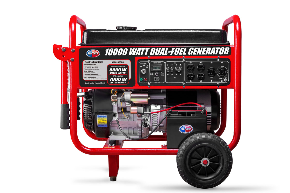 10000 Watt Dual Fuel Portable Generator with Electric Start P49180