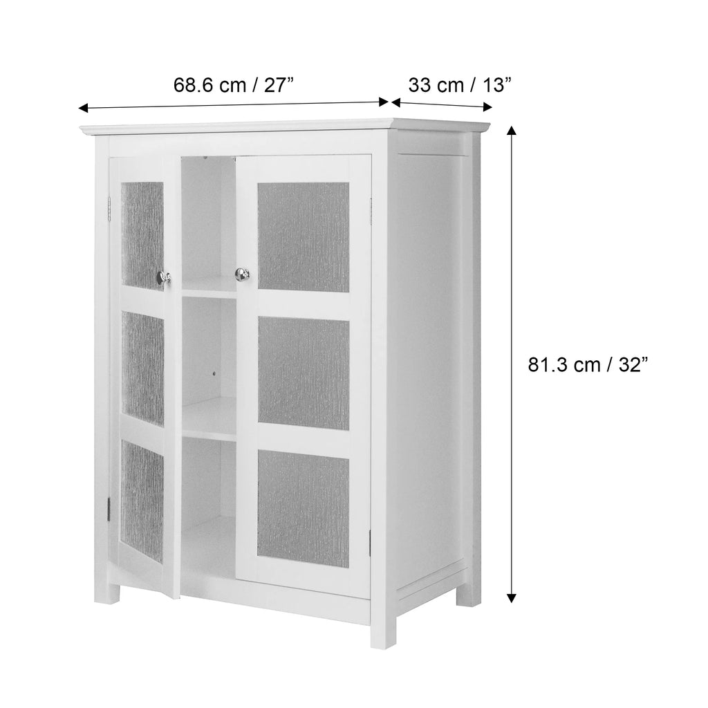 White Bathroom Floor Cabinet V287