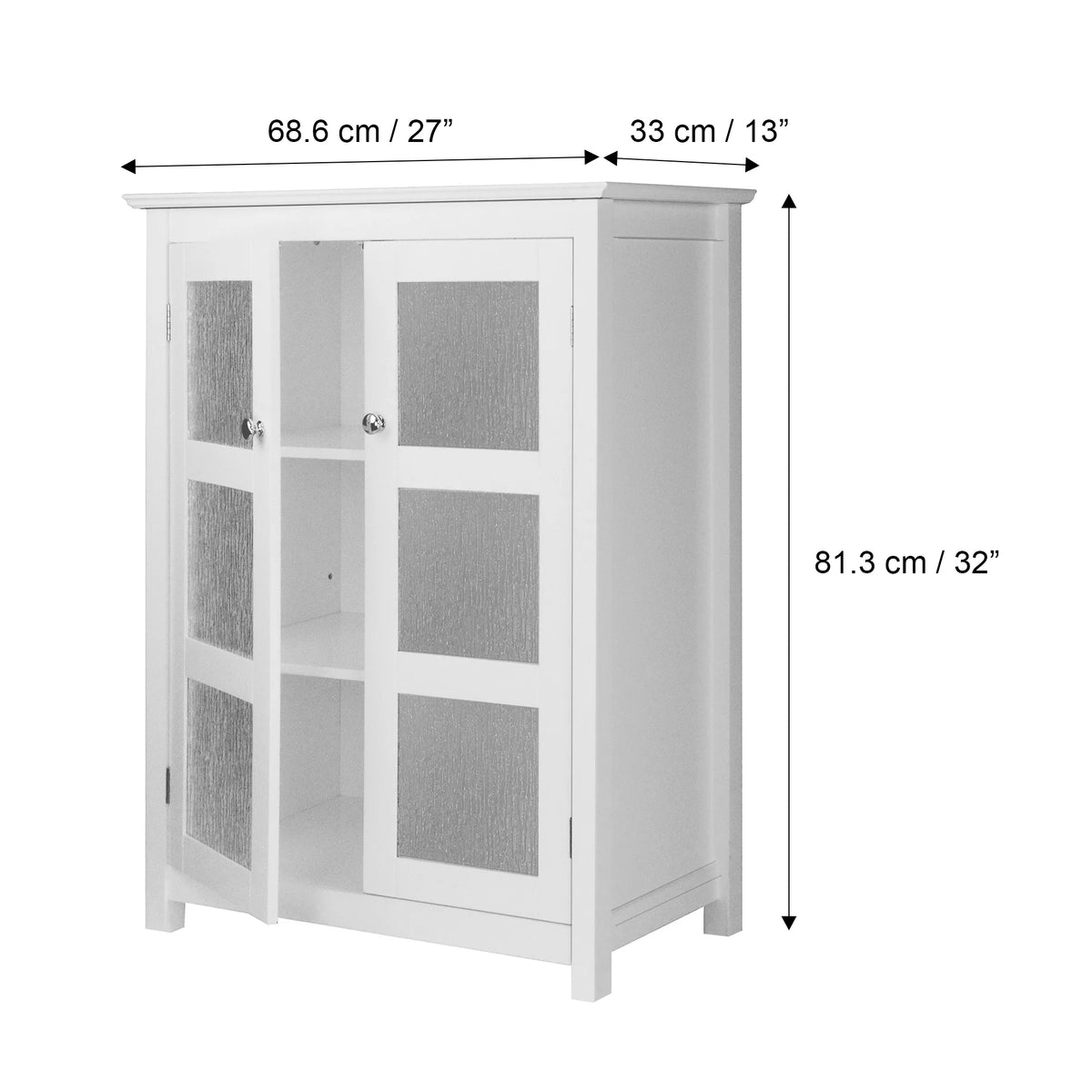White Bathroom Floor Cabinet V287