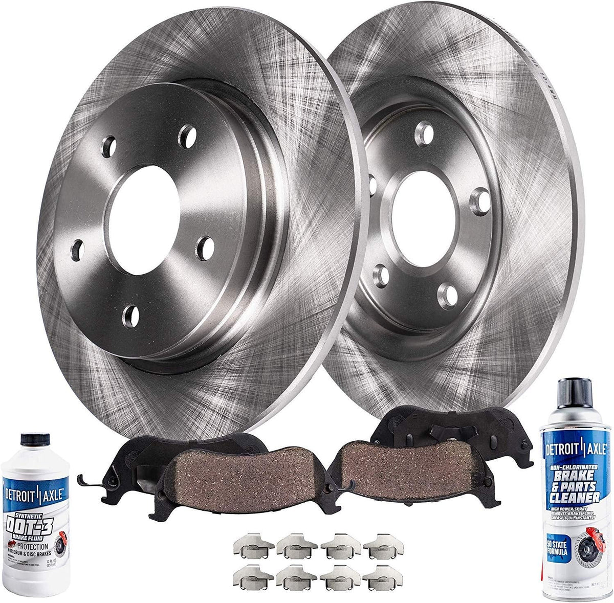 328mm Rear Brake Kit Rotors with Ceramic Pads 6pc Set Z742662