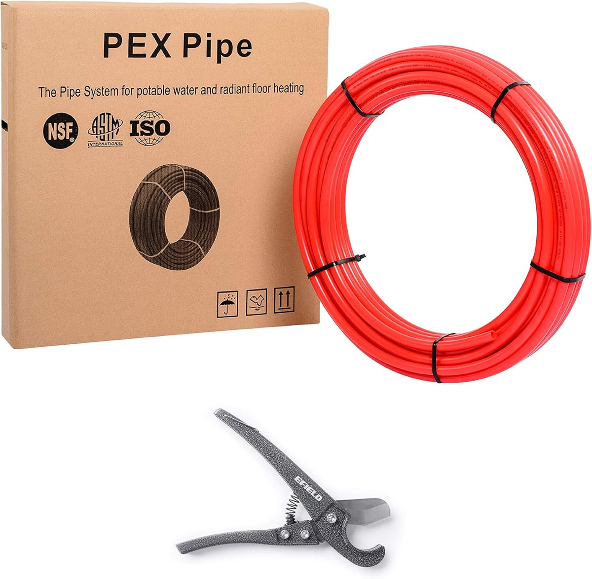 1/2 Inch 100 ft Pex A Pipe/Tubing with Pipe Cutter Pack of 2 Z337873