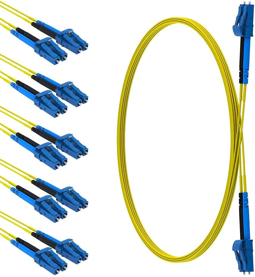 1 Meter LC to LC Single Mode Fiber Patch Cable (5-Pack) N781