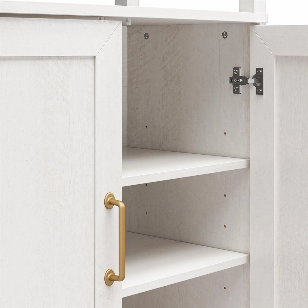 2 Door Ivory Oak Bookcase P9757