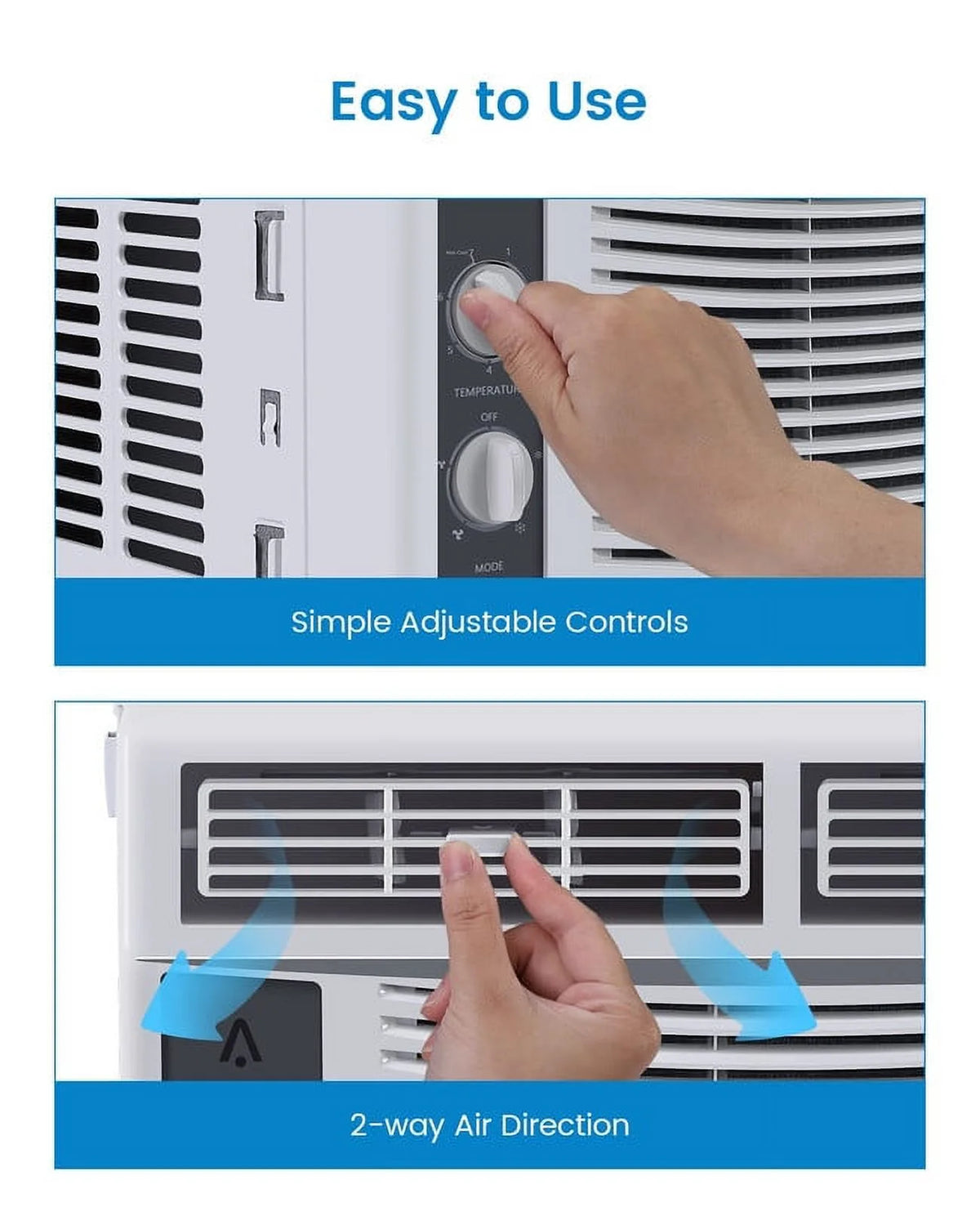 5000 BTU Window Air Conditioner with Reusable Filter I7929