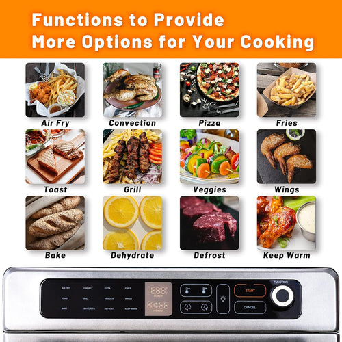 12-in-1 25QT Stainless Steel Air Fryer Toaster Oven O3913