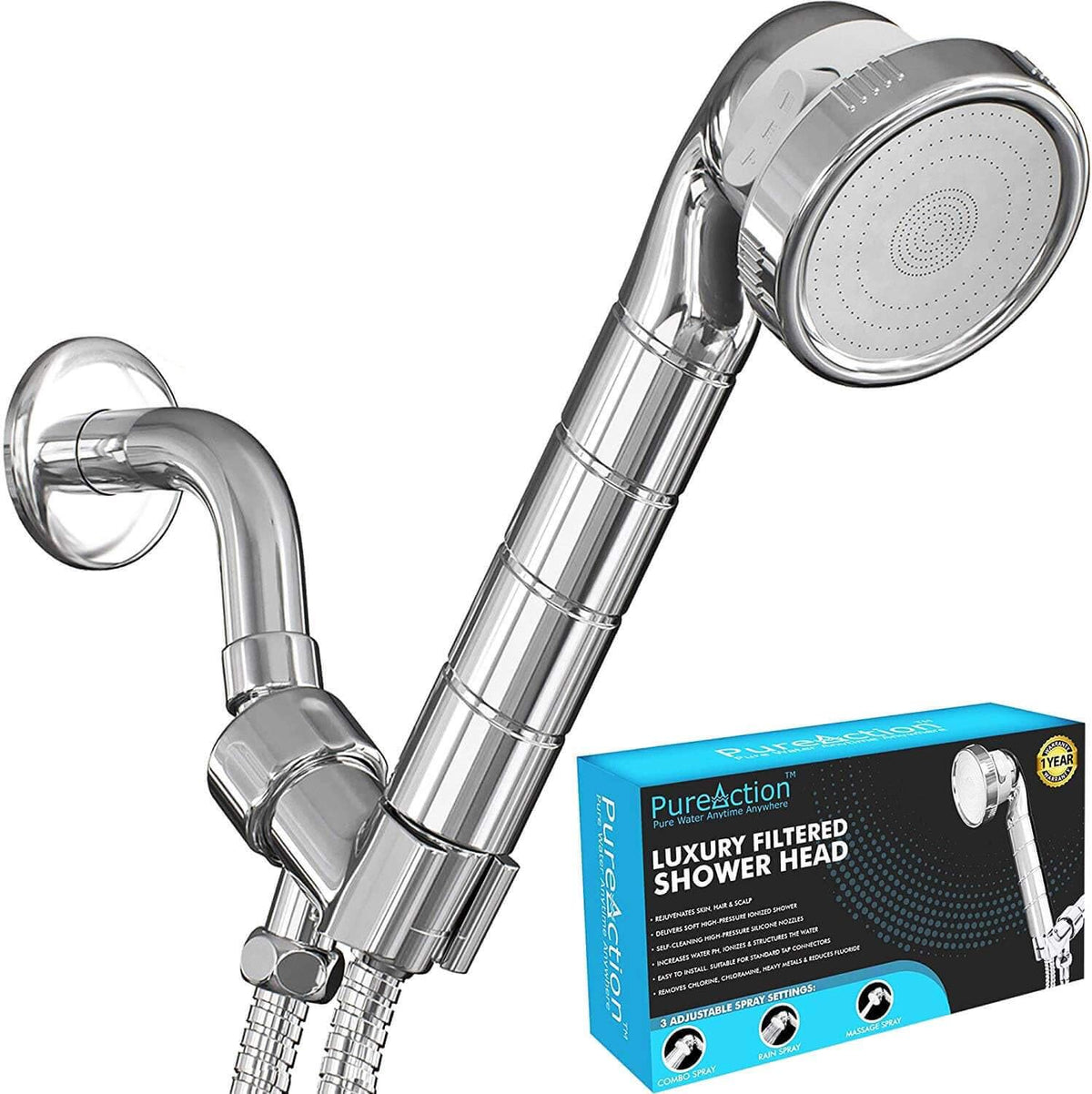 Oil Rubbed Bronze Filtered Shower Head with Handheld Hose, Pack of 2 U98794
