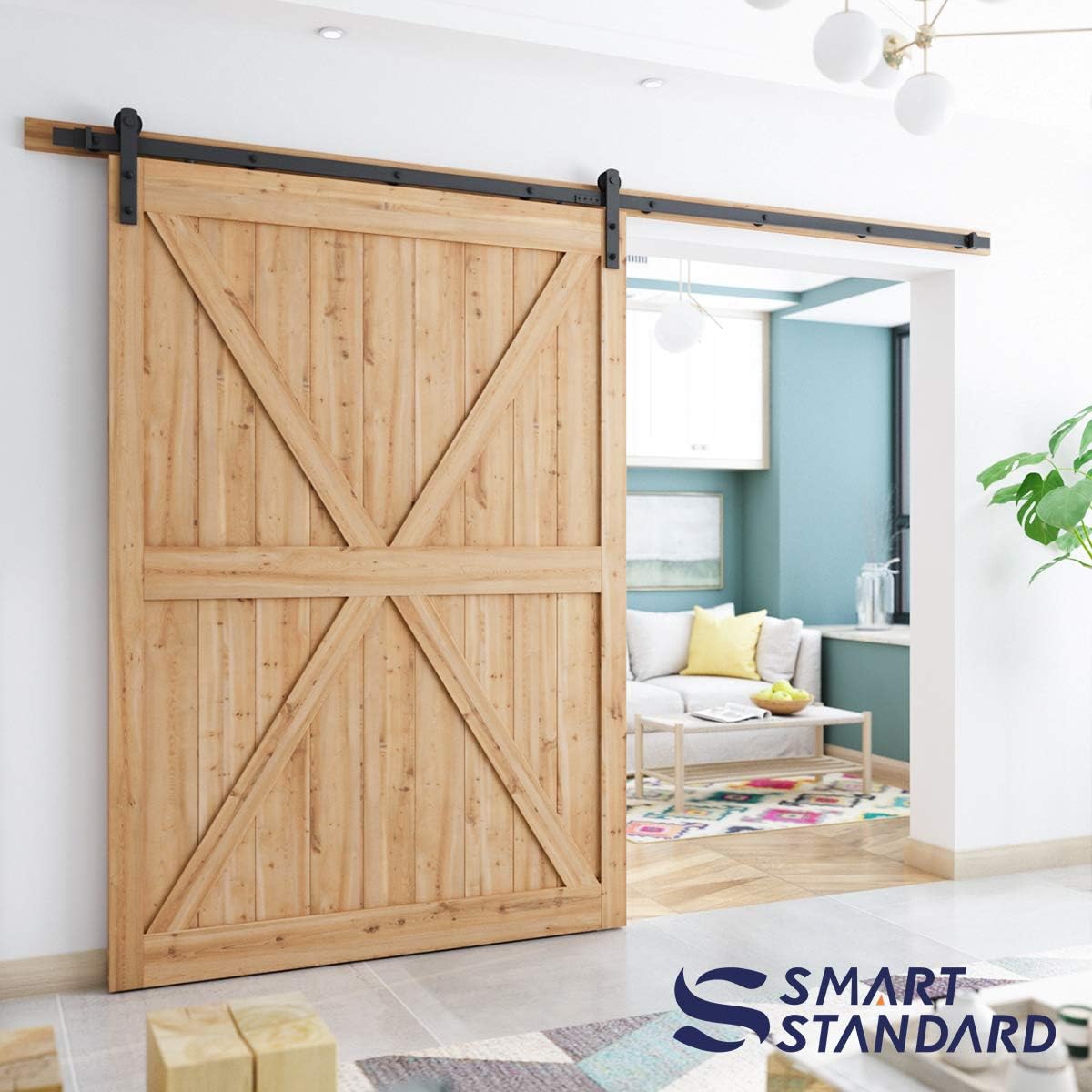 11ft Heavy Duty Sliding Barn Door Hardware Kit T4790